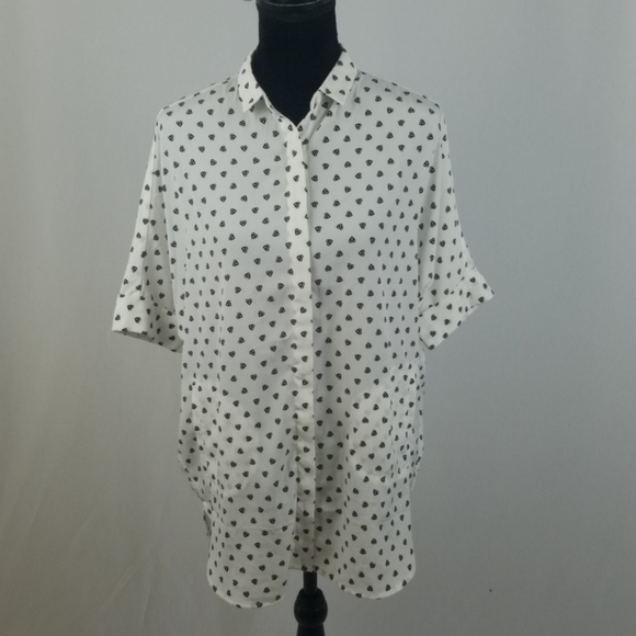 Lumiere women S blouse short sleeve w/pockets - Picture 1 of 6
